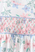 Blue Floral Smocked Ruffle Set