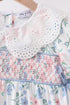 Blue Floral Smocked Dress