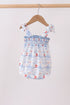 Blue Sailboat Smocked Bubble