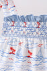 Blue Sailboat Smocked Bloomer Set