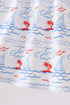 Blue Sailboat Smocked Bloomer Set