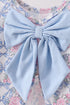 Blue Floral Bow Bloomer Set