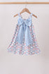 Blue Floral Bow Dress