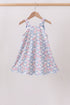 Blue Floral Bow Dress