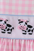 Pink Cow Embroidered Set