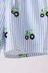 Blue Tractor Stripe UPF Swim Trunks
