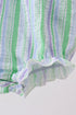 Green Stripe Smocked Bow Seersucker Bubble