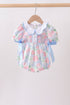 Blue Hydrangea Smocked Pearl Bubble