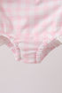 Pink Plaid Bow UPF Swim Set