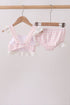 Pink Plaid Bow UPF Swim Set