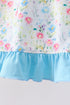 Blue Floral Ruffle Set