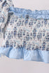 Blue Beach Smocked UPF Women Swim Set