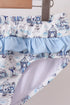 Blue Beach Smocked UPF Women Swim Set