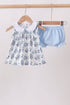 Blue Beach Bloomer Set