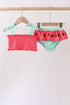 Red Watermelon Smocked UPF Swim Set