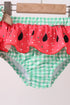 Red Watermelon Smocked UPF Swim Set