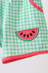 Red Watermelon Embroidered UPF Swim Trunks