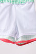 Red Watermelon Embroidered UPF Swim Trunks