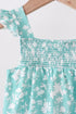 Sage Floral Smocked Bubble