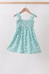 Sage Floral Smocked Dress
