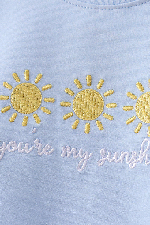 You're my sunshine embroidery Stripe Set
