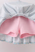 Pink Bear Floral Applique Skorts Set