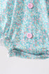 Green Floral Smocked Bubble