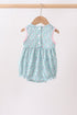 Green Floral Smocked Bubble