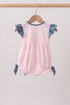 Pink Apple Plaid Embroidered Bubble