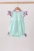 Mint Puppy Plaid Embroidered Bubble