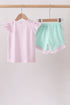 Purple Ice Cream Plaid Embroidered Set