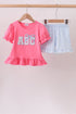 Pink ABC Appliqué Set