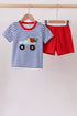 Red Apple Truck Appliqué Set