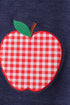 Navy Apple Applique Denim Set