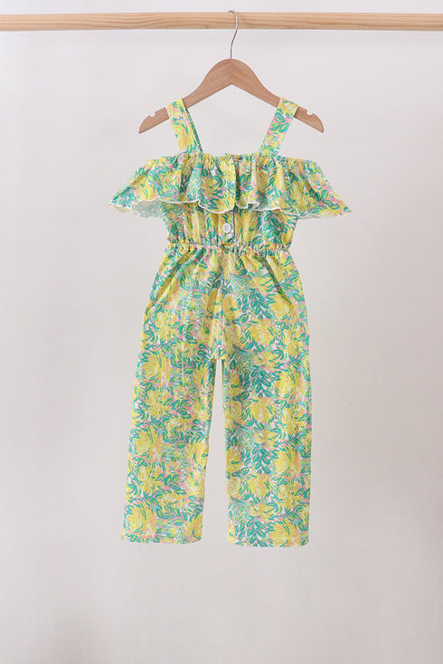 Yellow Lily Floral Jumpsuit