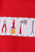 Red Toolbox Embroidery stripe Set