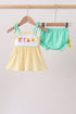 Mustard Honey Bear Embroidered Bloomer set