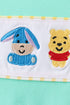 Mustard Honey Bear Embroidered Short Set