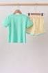 Mustard Honey Bear Embroidered Short Set