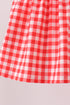 Red Character Plaid Embroidered Bloomer Set