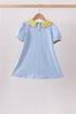 Blue Bus Floral Applique Dress