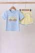Blue Bus Applique Set