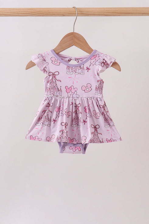 Purple Castle bamboo Ruffle Bubble