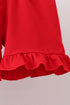 Blue Apple Appliqué Ruffle Set
