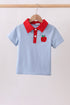 Blue Apple Appliqué Shirt
