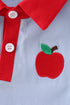 Blue Apple Appliqué Shirt