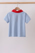 Blue Apple Appliqué Shirt