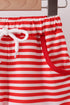 Red Stripe Apple Embroidered Set
