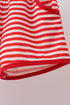 Red Stripe Apple Embroidered Set