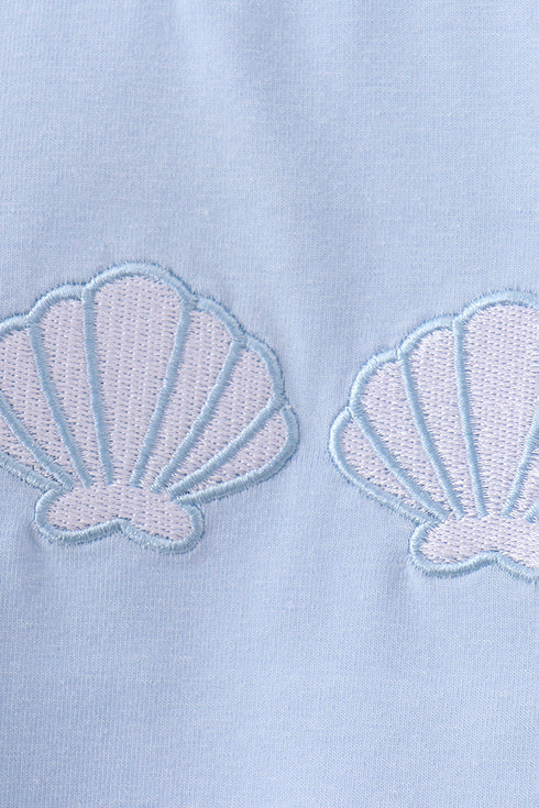 Seashell Stripe Embroidered Set